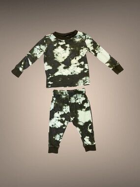 Tucker + Tate Kids' Olive Tie-Dye Pajama 2 Piece Set, Size 6-12 Months